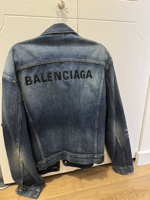 Balenciaga Back Logo Denim Jacket 46-unworn