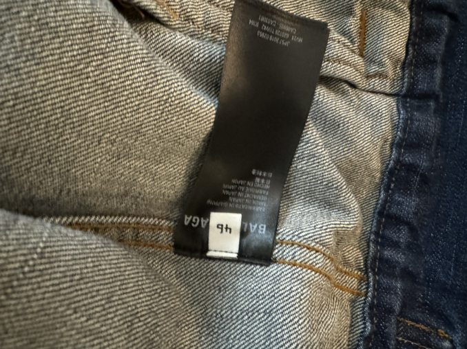 Balenciaga Back Logo Denim Jacket 46-unworn - Photo 4 view in Downtown Manhattan
