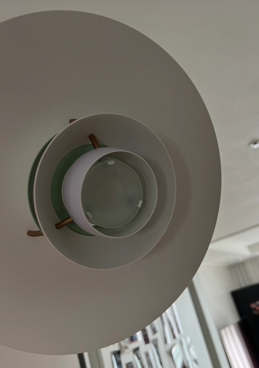 Louis Poulsen PH Mini Pendant Light in Pink - Photo 3 view in Midtown Manhattan