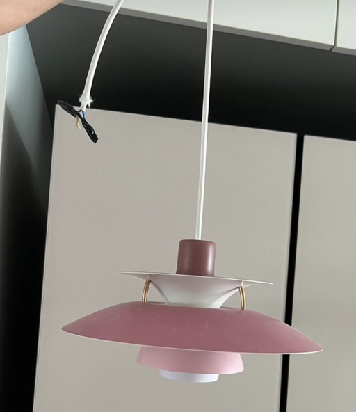 Louis Poulsen PH Mini Pendant Light in Pink - Photo 2 view in Midtown Manhattan
