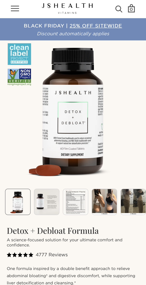 Brand New JSHealth Detox   Debloat Formula (9 month supply) - Photo 3 view in Downtown Manhattan