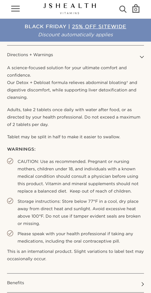 Brand New JSHealth Detox   Debloat Formula (9 month supply) - Photo 8 view in Downtown Manhattan