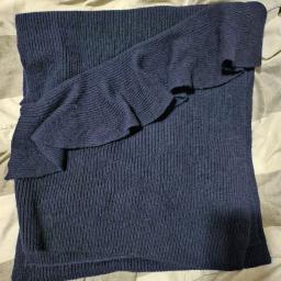 Navy Banana Republic Ruffle Scarf