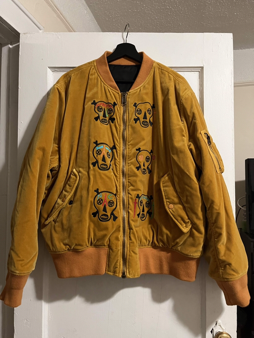 Limited Supreme x Clayton Patterson Skulls Embroidered Velvet MA-1 (Reversible)