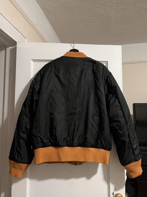 Limited Supreme x Clayton Patterson Skulls Embroidered Velvet MA-1 (Reversible) - Photo 4 view in Queens, NY
