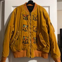 Limited Supreme x Clayton Patterson Skulls Embroidered Velvet MA-1 (Reversible)