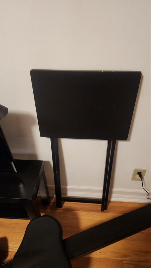 Black Folding Side Table