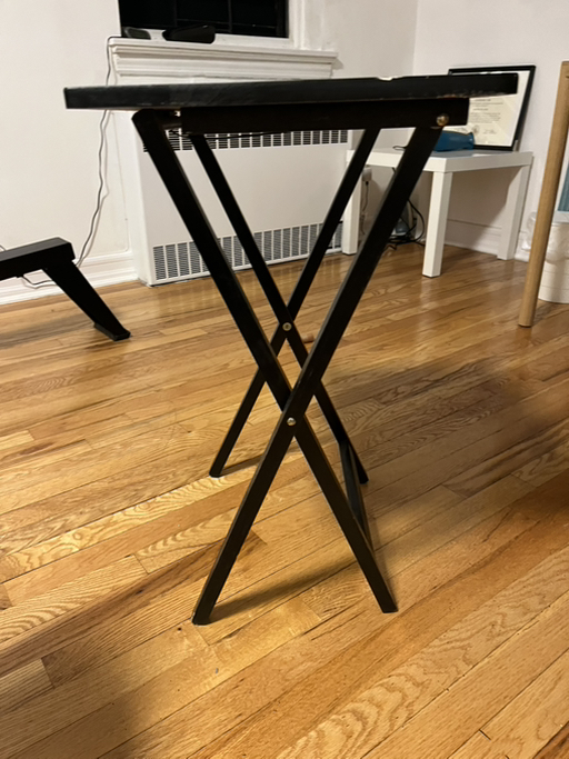 Black Folding Side Table - Photo 2 view in Queens, NY
