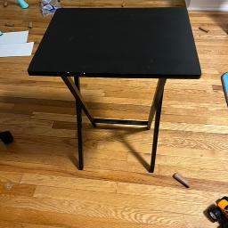 Black Folding Side Table - Photo 3 view in Queens, NY