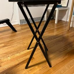 Black Folding Side Table - Photo 2 view in Queens, NY