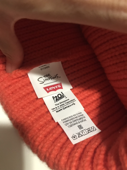 Levis x The Simpsons Orange Beanie - Photo 4 view in Manhattan, NY
