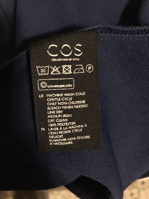 Like New COS Navy Polyester Dress - Photo 4 view in Mahattan, NY