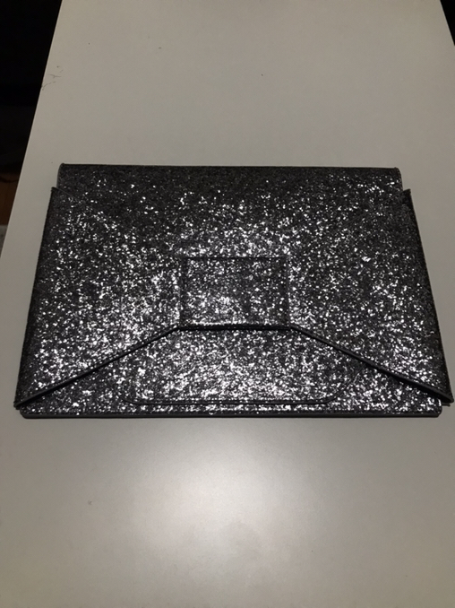 Banana Republic Envelop Style Sparkly Silver Clutch