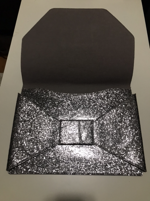 Banana Republic Envelop Style Sparkly Silver Clutch - Photo 3 view in Manhattan, NY