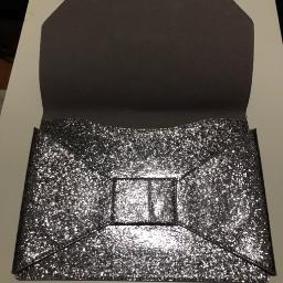 Banana Republic Envelop Style Sparkly Silver Clutch - Photo 3 view in Manhattan, NY