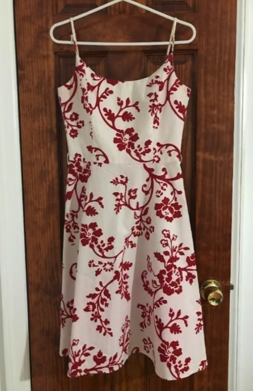 Jessica Howard Vintage Red Floral Dress