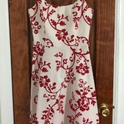 Jessica Howard Vintage Red Floral Dress