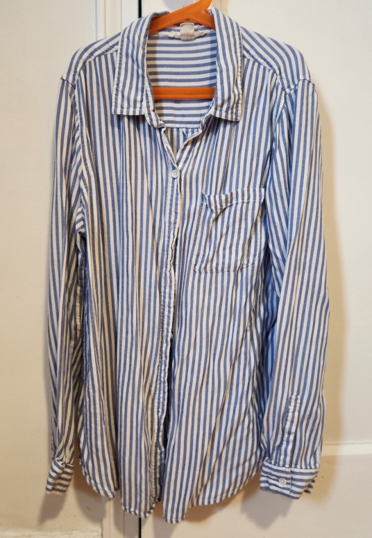 striped button-down shirt