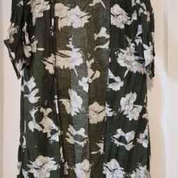 floral long linen jacket