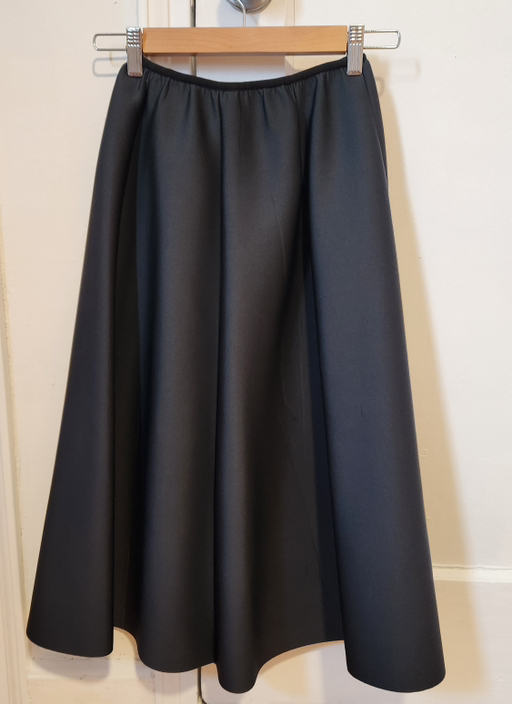 black A-line skirt
