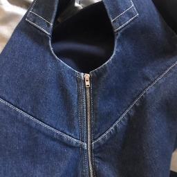 COS Women's Suspender Skirt Summer Sleeveless Blue Denim Dress  - Photo 4 view in Manhattan, NY
