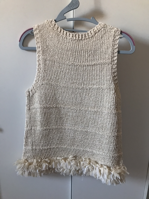 Ann Taylor Tan Sleeveless Fringe Bottom Knit Sweater Tank Vest - Photo 2 view in Manhattan, NY