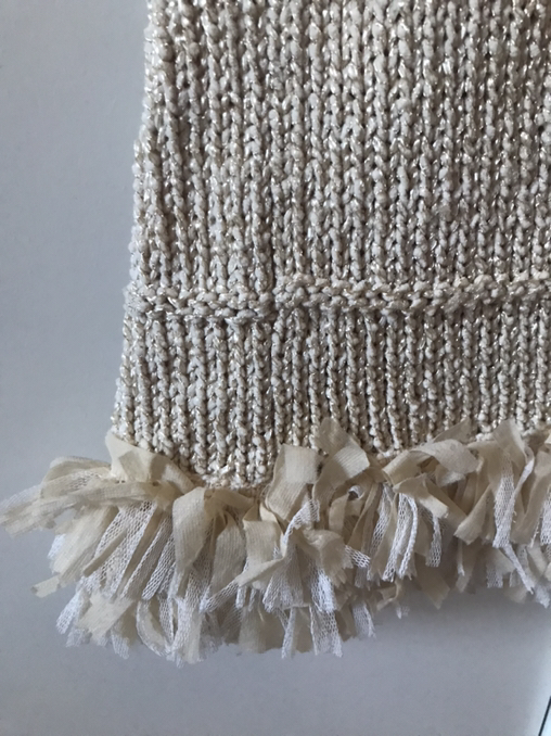 Ann Taylor Tan Sleeveless Fringe Bottom Knit Sweater Tank Vest - Photo 3 view in Manhattan, NY