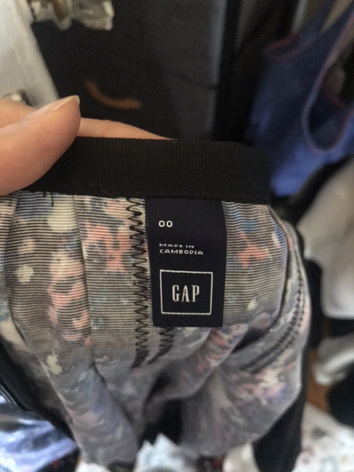Gap Skirt A-line Back Zipper Black Bold Print Pockets - Photo 3 view in Manhattan, NY