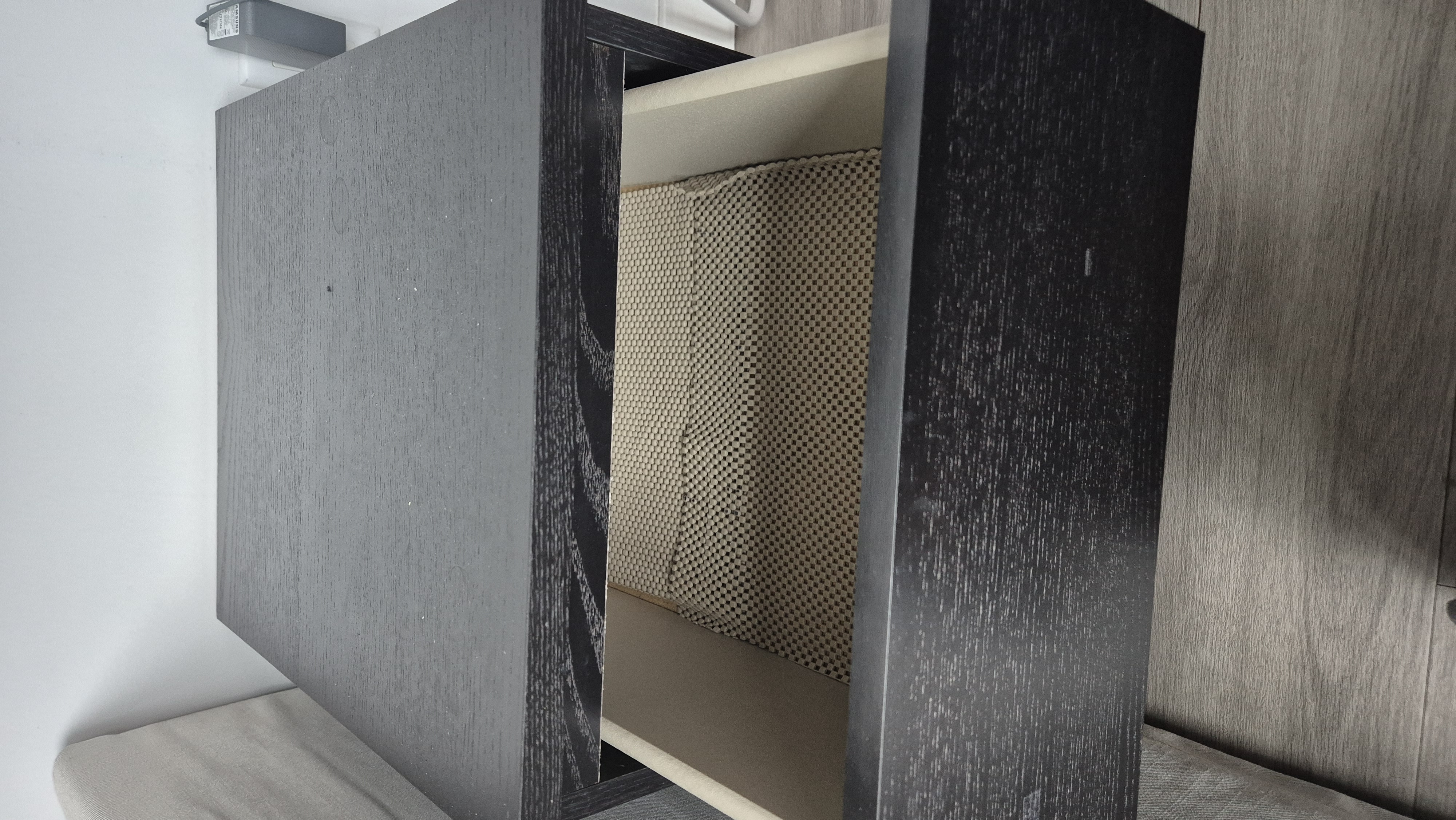 Used Black 2-Drawer Nightstand for Sale
 - Photo 3 view in Manhattan, NY