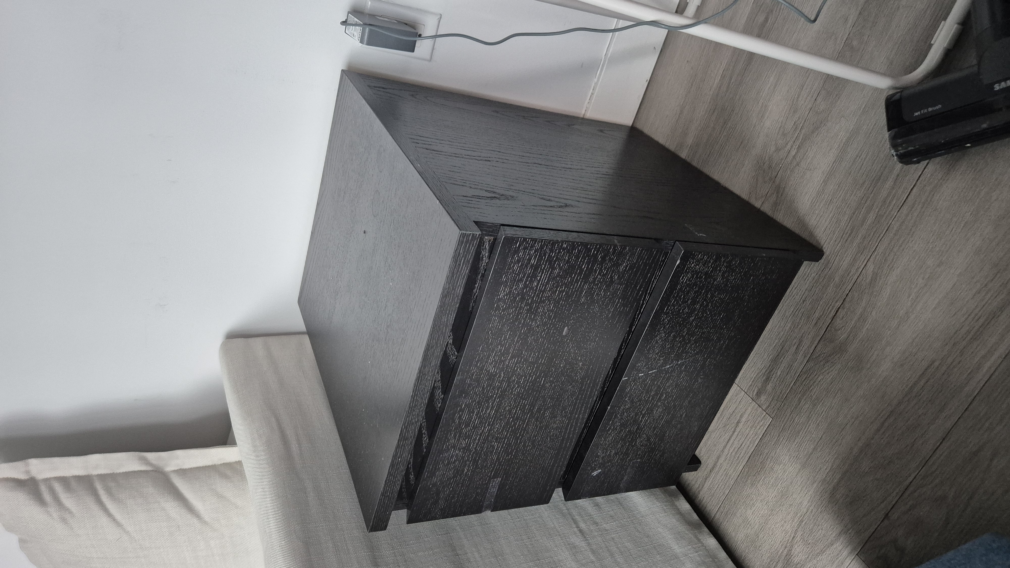 Used Black 2-Drawer Nightstand for Sale
 - Photo 2 view in Manhattan, NY