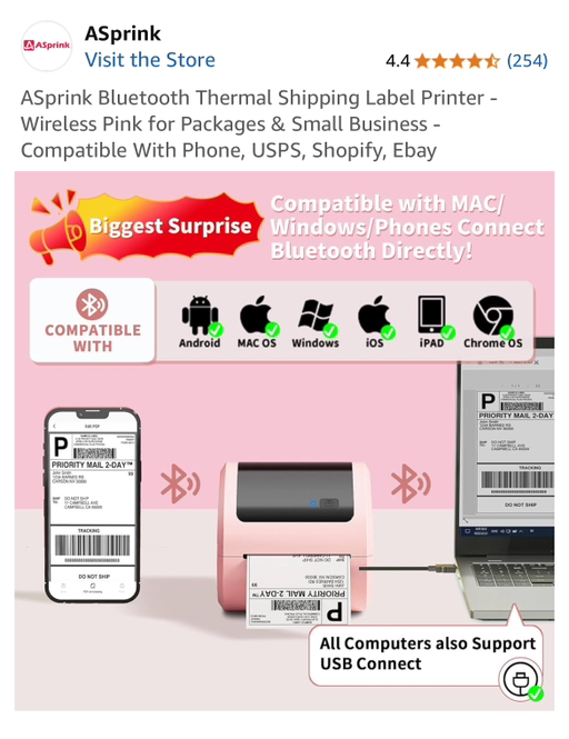 Bluetooth Thermal Label Printer - Photo 2 view in Manhattan, NY
