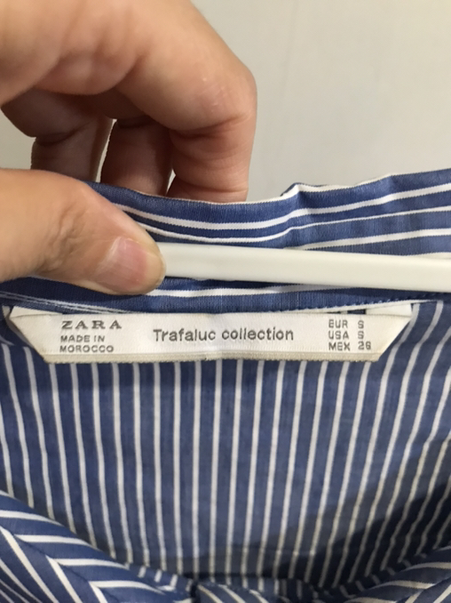 Zara Trafaluc Collection Striped Shirt – Size Small – Open Shoulder  - Photo 3 view in Manhattan, NY