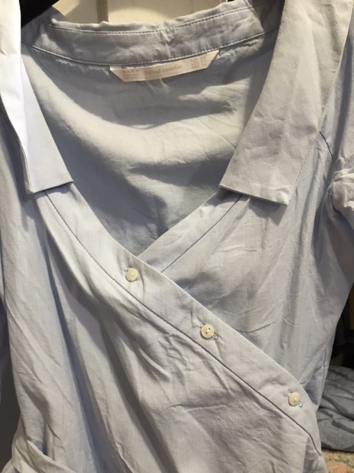 Zara Trafaluc Collection Wrap Shirt – Light Blue – Size XS - Photo 3 view in Manhattan, NY