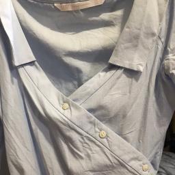 Zara Trafaluc Collection Wrap Shirt – Light Blue – Size XS - Photo 3 view in Manhattan, NY