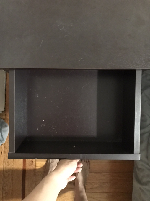 Espresso Side Table with 1 Drawer – Compact  - Photo 2 view in Queens, NY