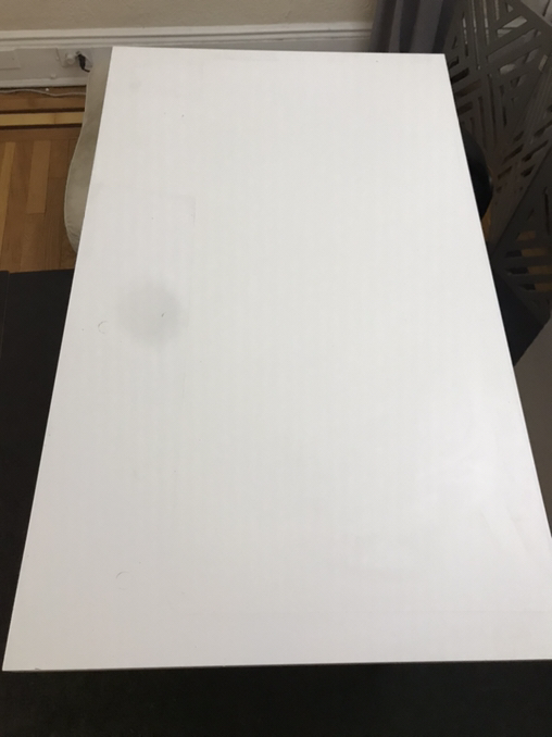 IKEA Linnmon Table – White Top with Black Legs – 39 3/8