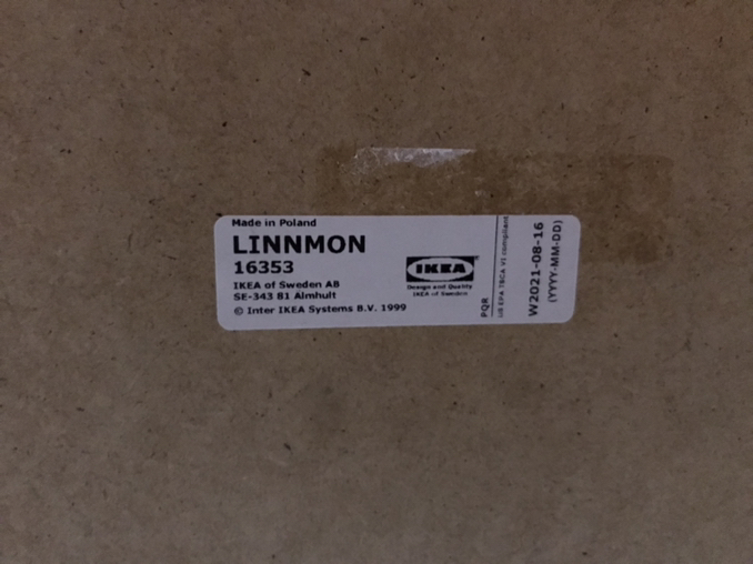 IKEA Linnmon Table – White Top with Black Legs – 39 3/8