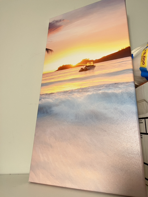 Printed Sunset Beach Painting