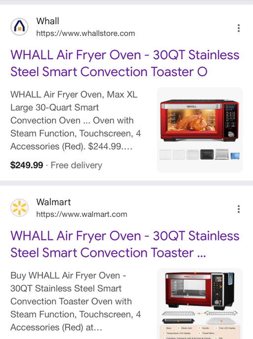 Whall red steamer/oven/air fryer - Photo 3 view in Hudson County, NJ