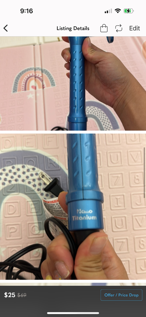 Babyliss Pro nano titanium barrel curling iron - Photo 6 view in Manhattan, NY