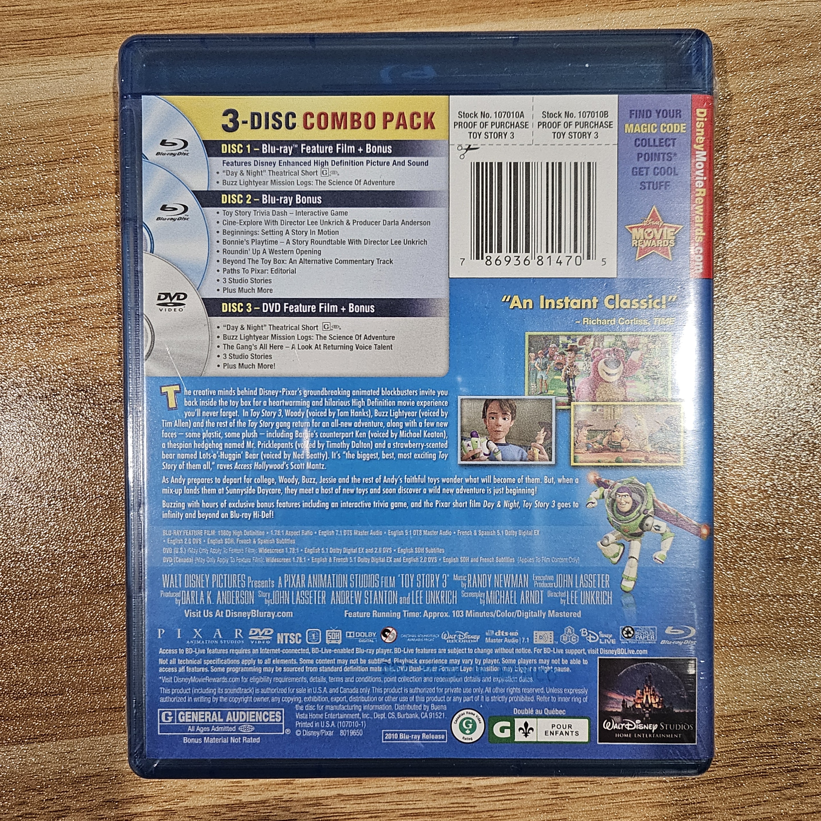 NEW Toy Story 3 Blu-ray + DVD Combo - Photo 2 view in Queens, NY