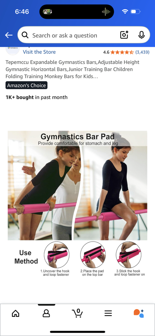 kid Adjustable Height Gymnastic Horizontal Bars - Photo 2 view in Manhattan, NY