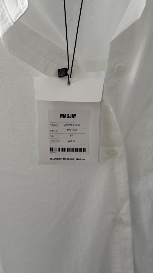 magjay NYLON TWO WAY SHIRT - WHITE - Photo 3 view in Queens, NY
