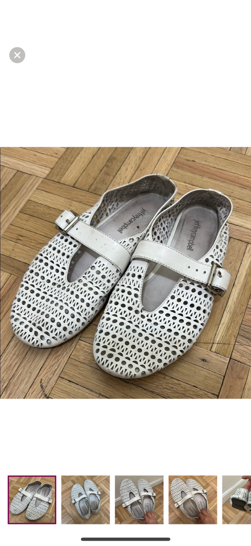 Jeffrey Campbell White Cutout Flats