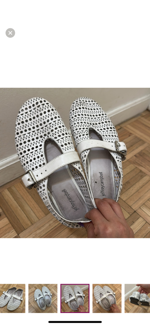 Jeffrey Campbell White Cutout Flats - Photo 3 view in Manhattan, NY