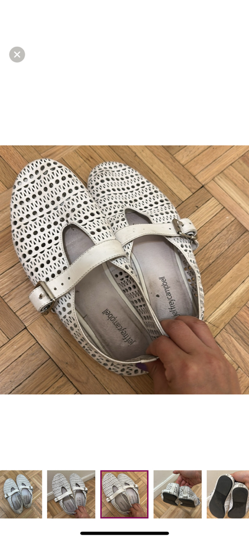 Jeffrey Campbell White Cutout Flats - Photo 4 view in Manhattan, NY