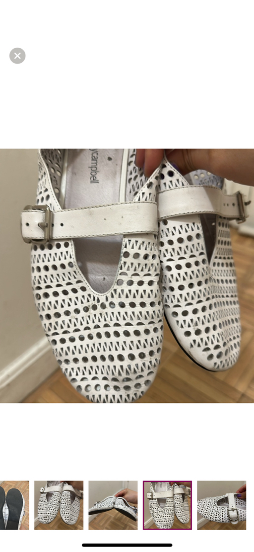 Jeffrey Campbell White Cutout Flats - Photo 9 view in Manhattan, NY