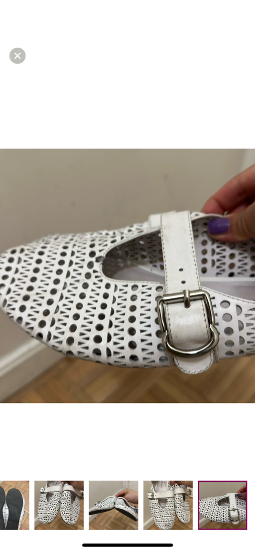 Jeffrey Campbell White Cutout Flats - Photo 10 view in Manhattan, NY