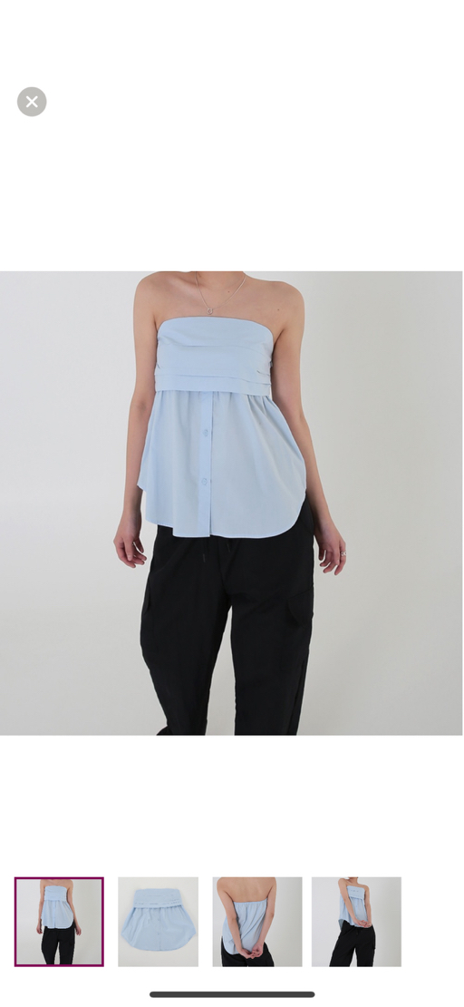 korean unique tube top