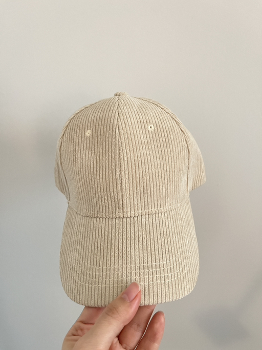 Beige Corduroy Cap